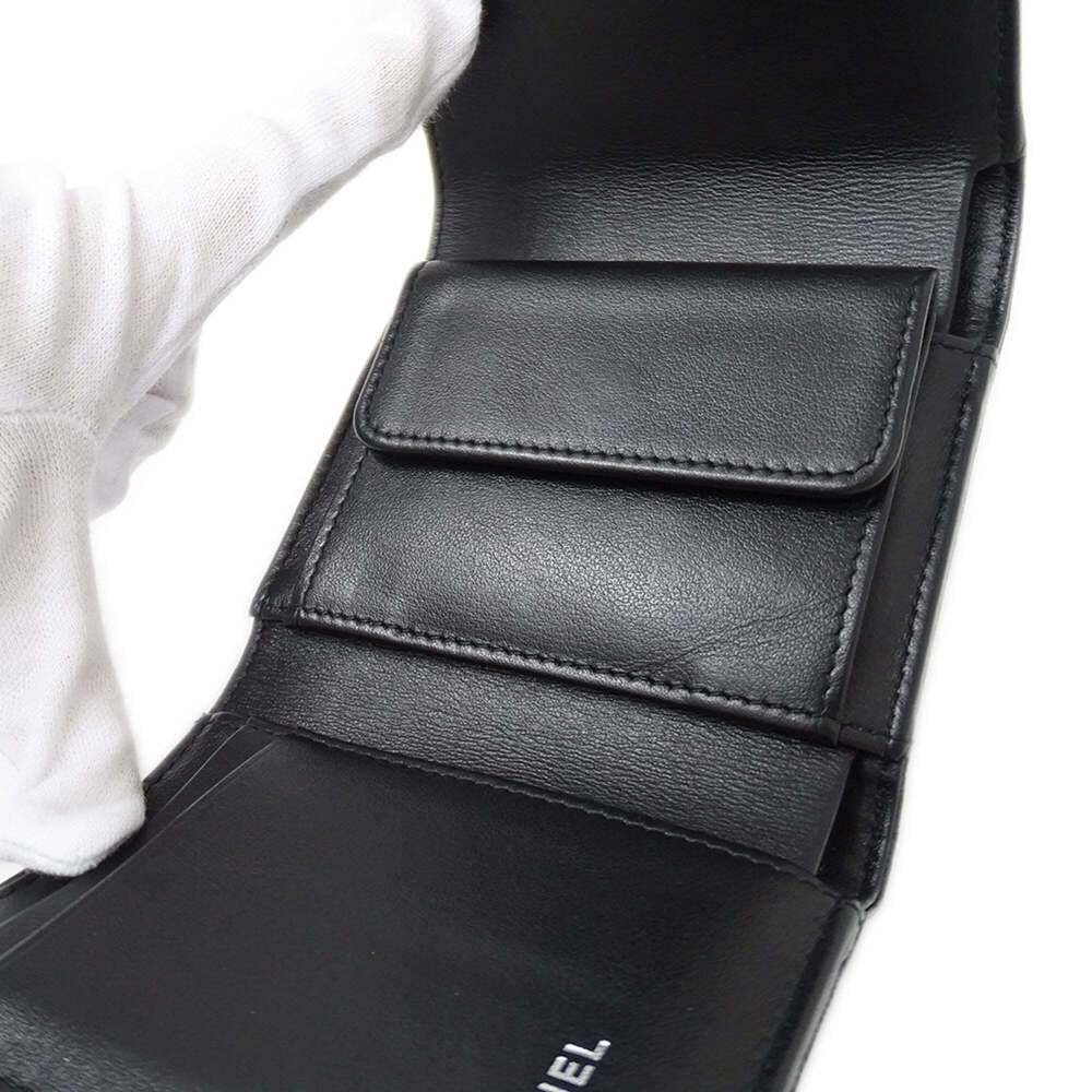 CHANEL Black Caviar Leather Logo Wallet - Picture 10 of 13